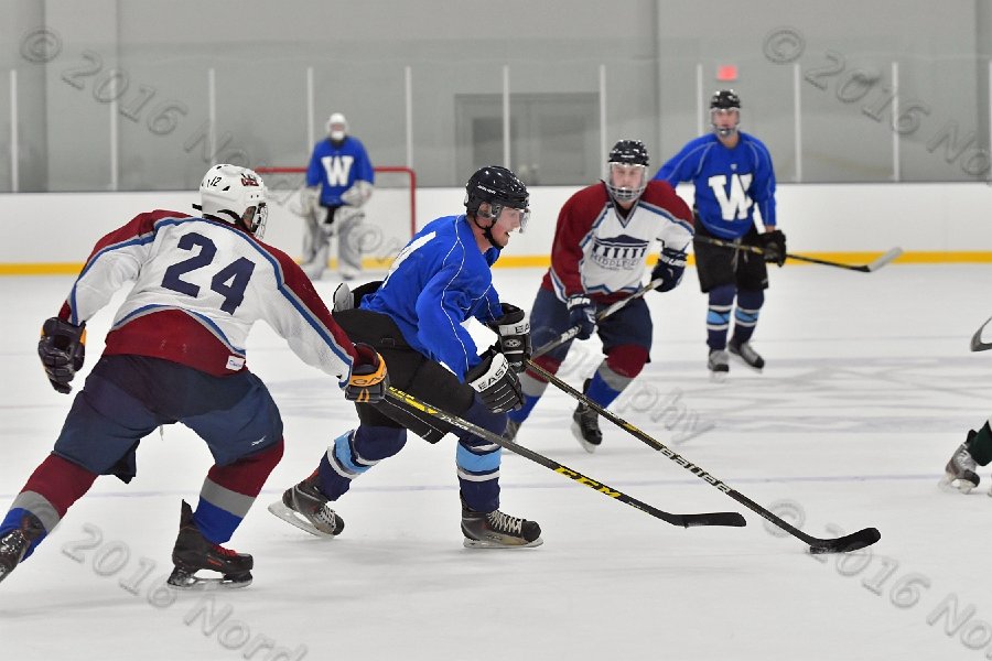 Wheaton College Men\'s Ice Hockey vs Middlesex Community College. - Photo By: KEITH NORDSTROM